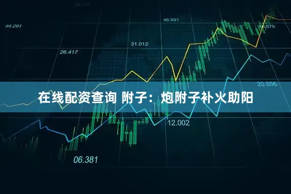 在线配资查询 附子：炮附子补火助阳