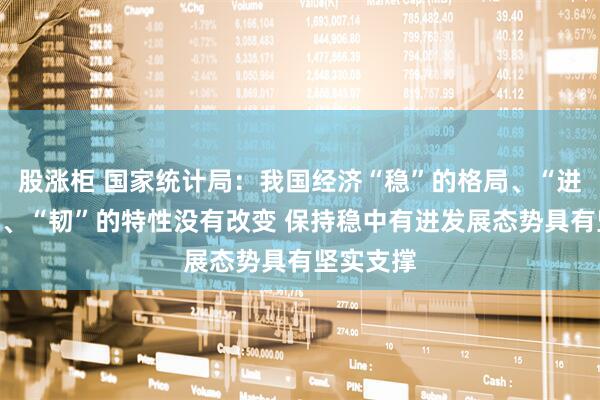 股涨柜 国家统计局：我国经济“稳”的格局、“进”的势头、“韧”的特性没有改变 保持稳中有进发展态势具有坚实支撑