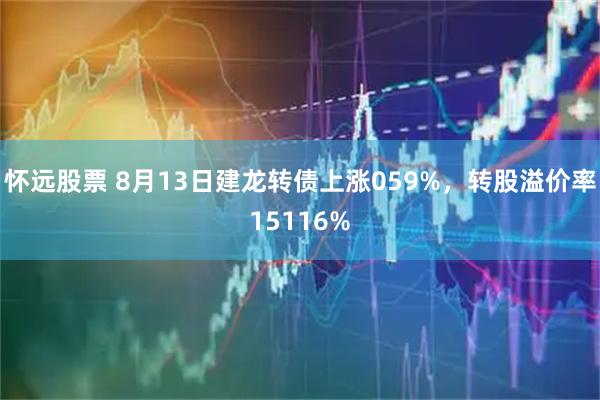 怀远股票 8月13日建龙转债上涨059%，转股溢价率15116%
