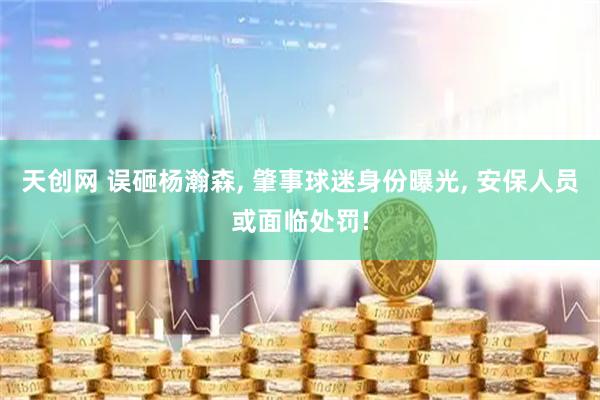天创网 误砸杨瀚森, 肇事球迷身份曝光, 安保人员或面临处罚!